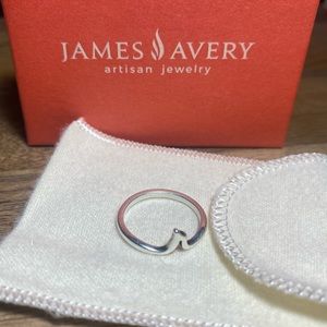 JAMES AVERY Script Initial Ring (lowercase R)